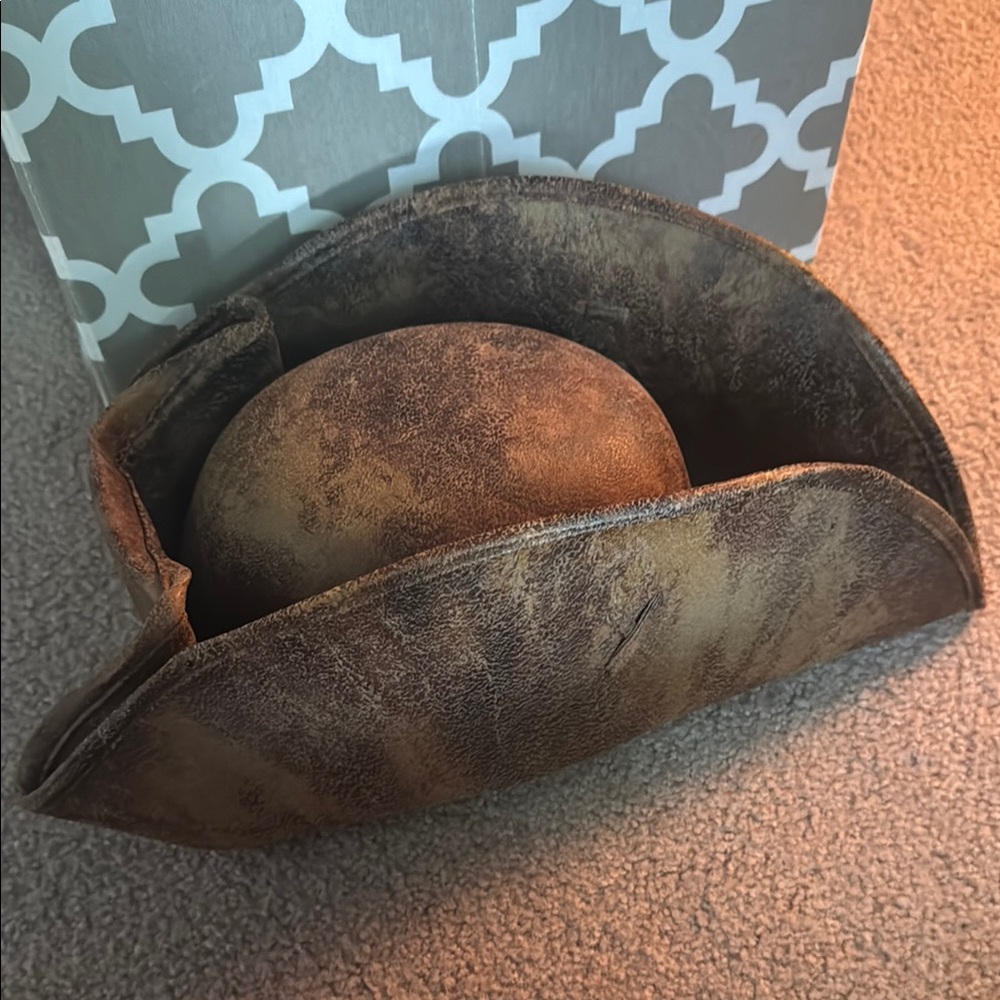 Vintage Brown Tricorn Hat